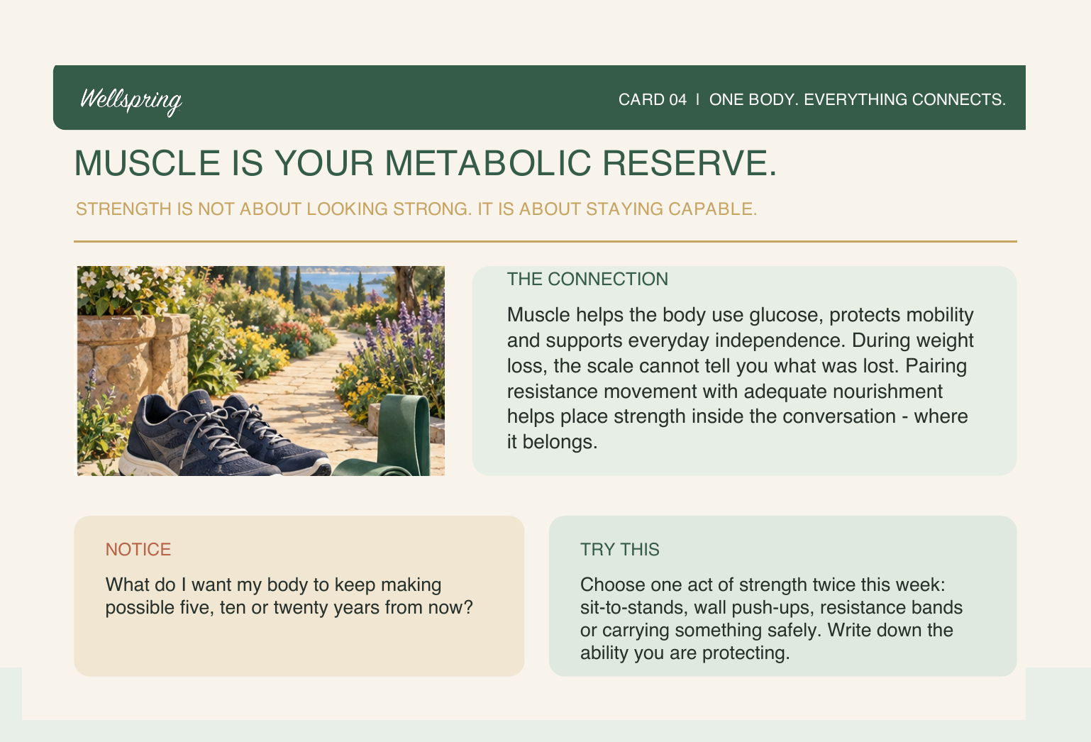 Excerpt from the Wellspring whole-person lifestyle medicine card deck